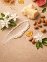 Gommage Sensuel Orchidée Gardénia Sokoune, texture au beurre de karité et amandes