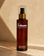 Huile sèche corps et cheveux Sokoune, flacon spray 200 ml, ambiance solaire marocaine