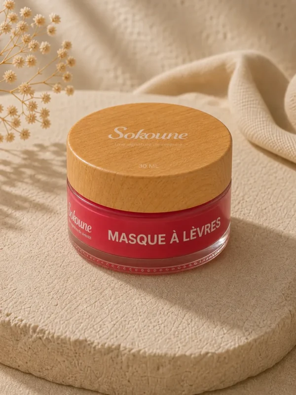 Masque à lèvres de nuit Sokoune, pot 30 ml